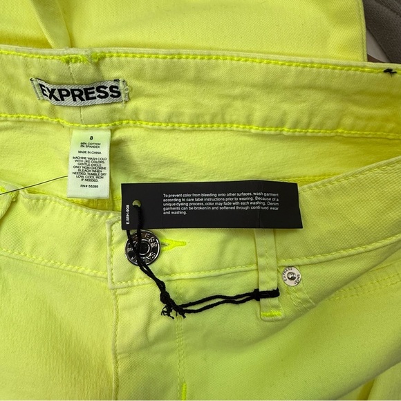 Flouresant Yellow Skinny Jeans. Size 8 - Picture 8 of 11